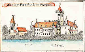 Schlos Parchwitz im Prospect - Zamek, widok oglny